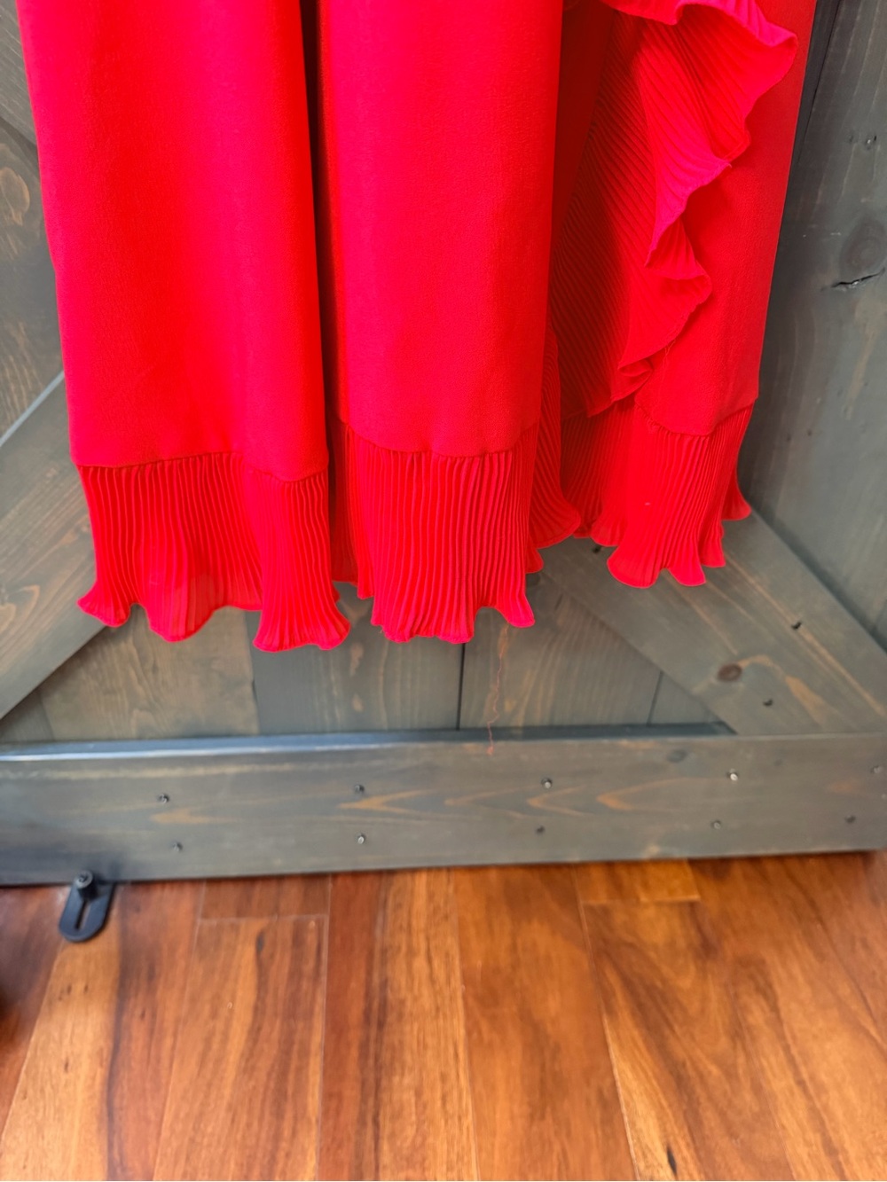 Dress the Population Vibrant Red Ruffled Maxi Dress - Picture 7 of 10